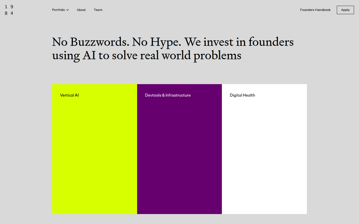 Screenshot of 1984 Ventures