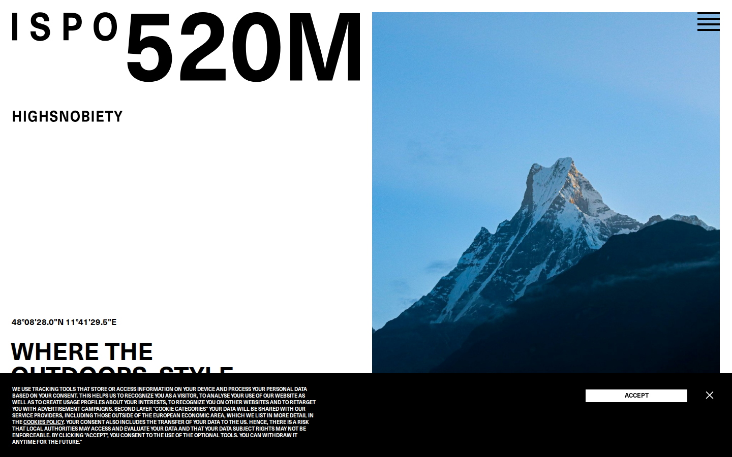 Screenshot of Welcome to ISPO 520M