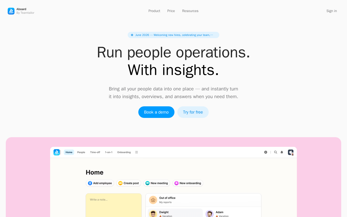 Screenshot of Aboard