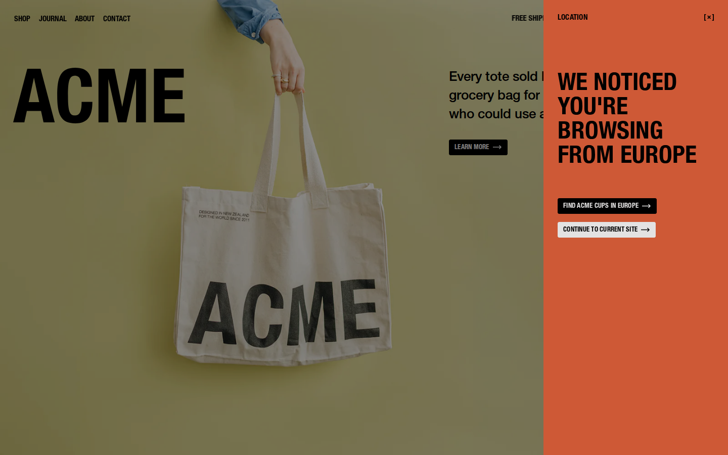 Screenshot of Acme Cups New Zealand