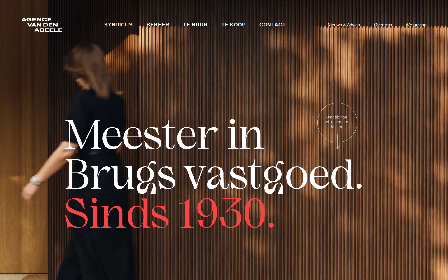 Screenshot of Agence Van den Abeele