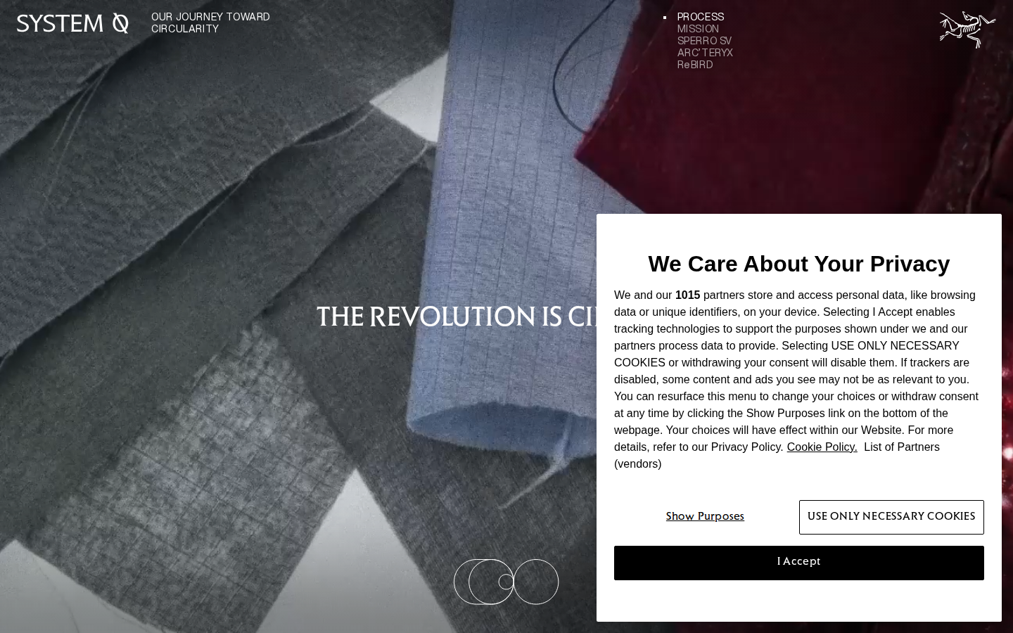 Screenshot of Arc’teryx