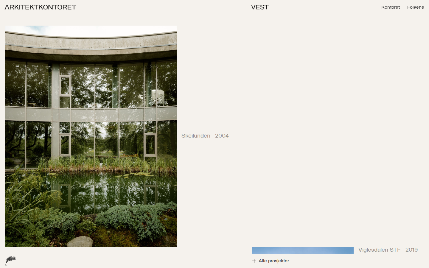 Screenshot of Arkitektkontoret Vest