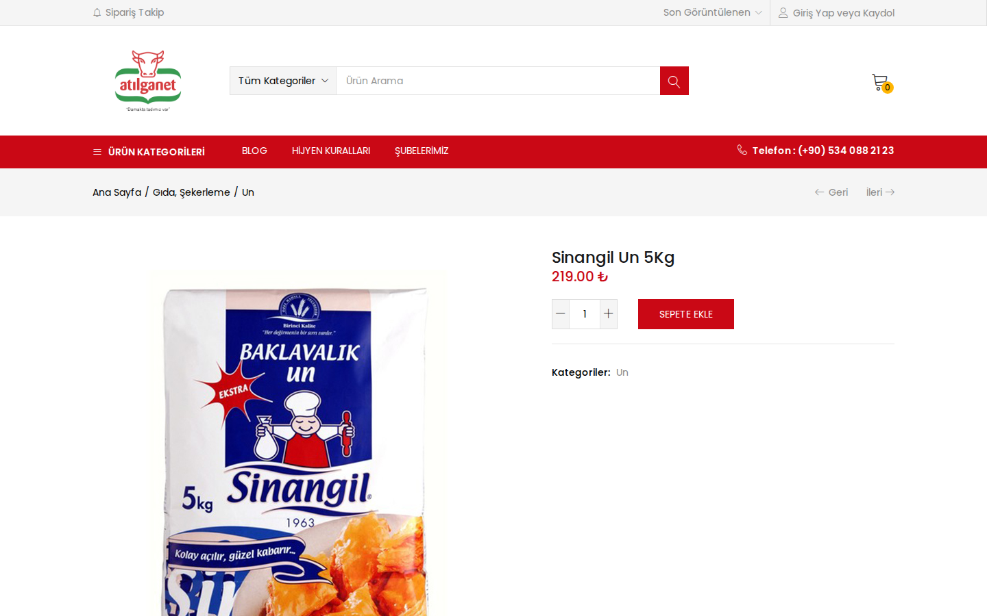 Screenshot of Sinangil Un 5Kg