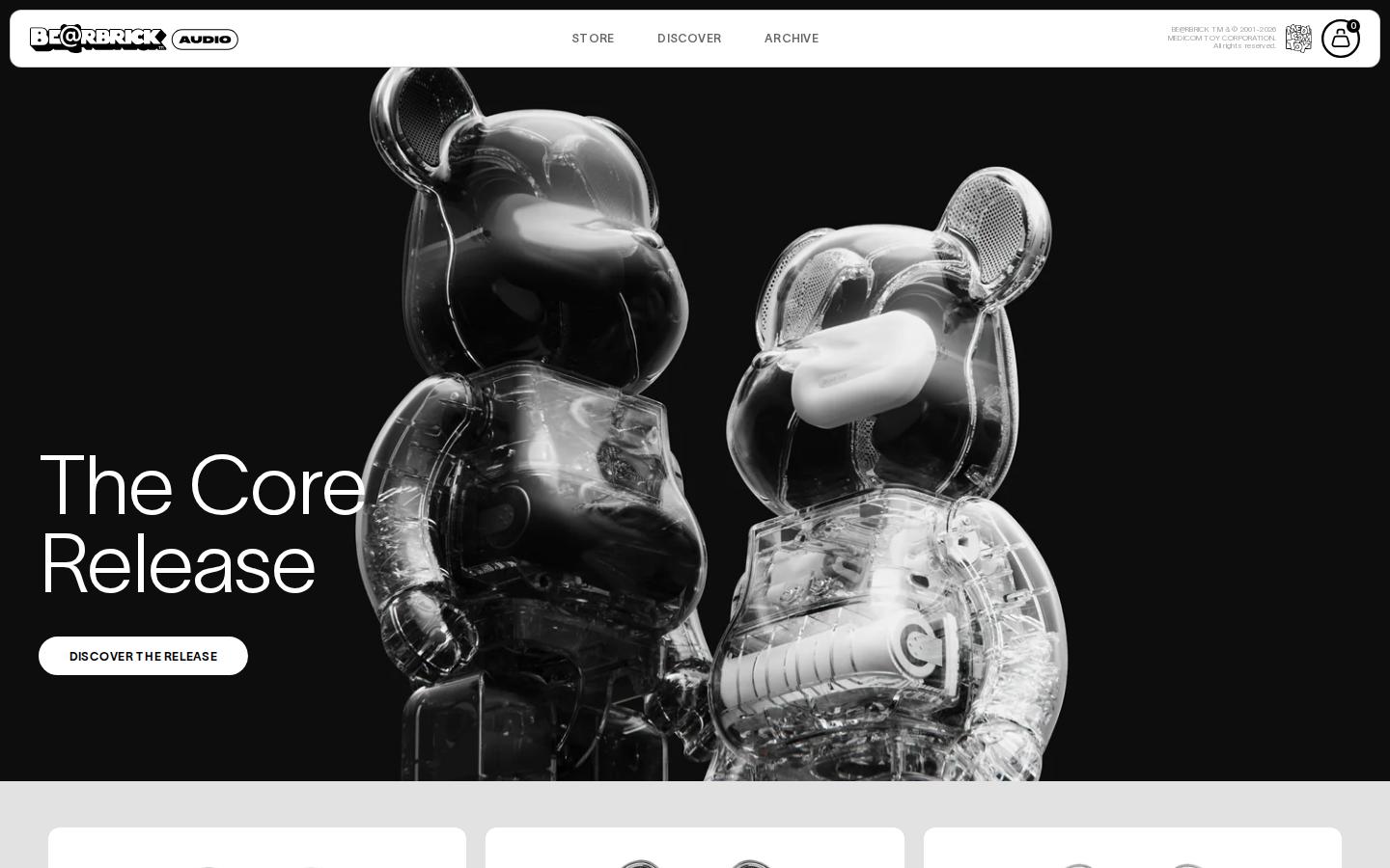Screenshot of BE@RBRICK AUDIO STORE