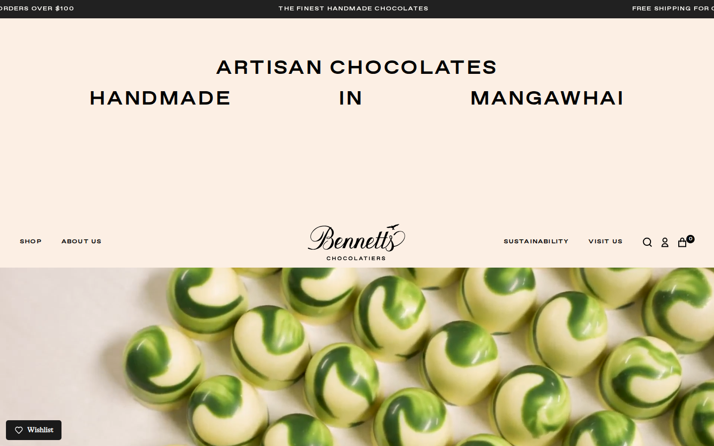 Screenshot of Bennetts of Mangawhai