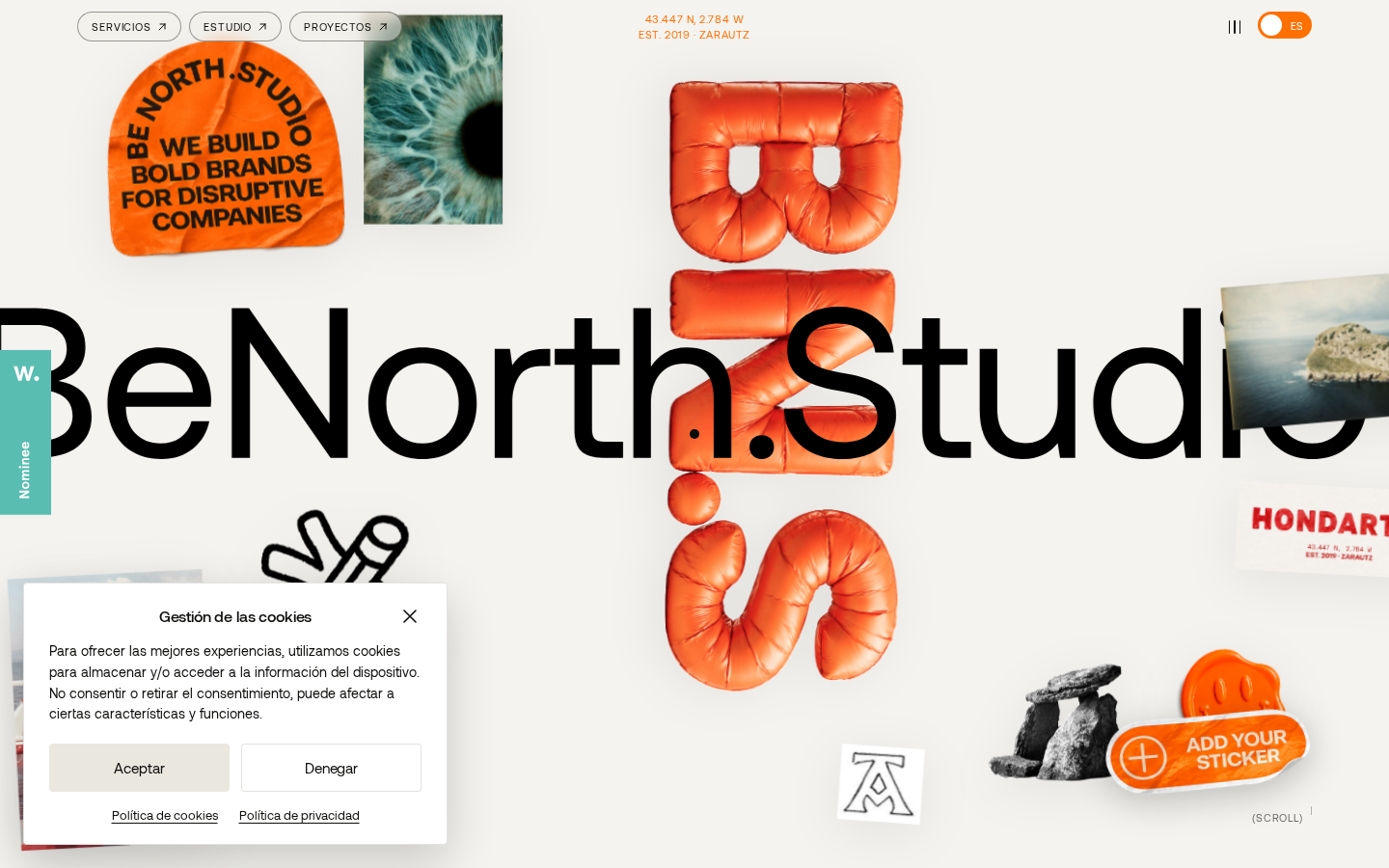 Screenshot of BeNorth.Studio
