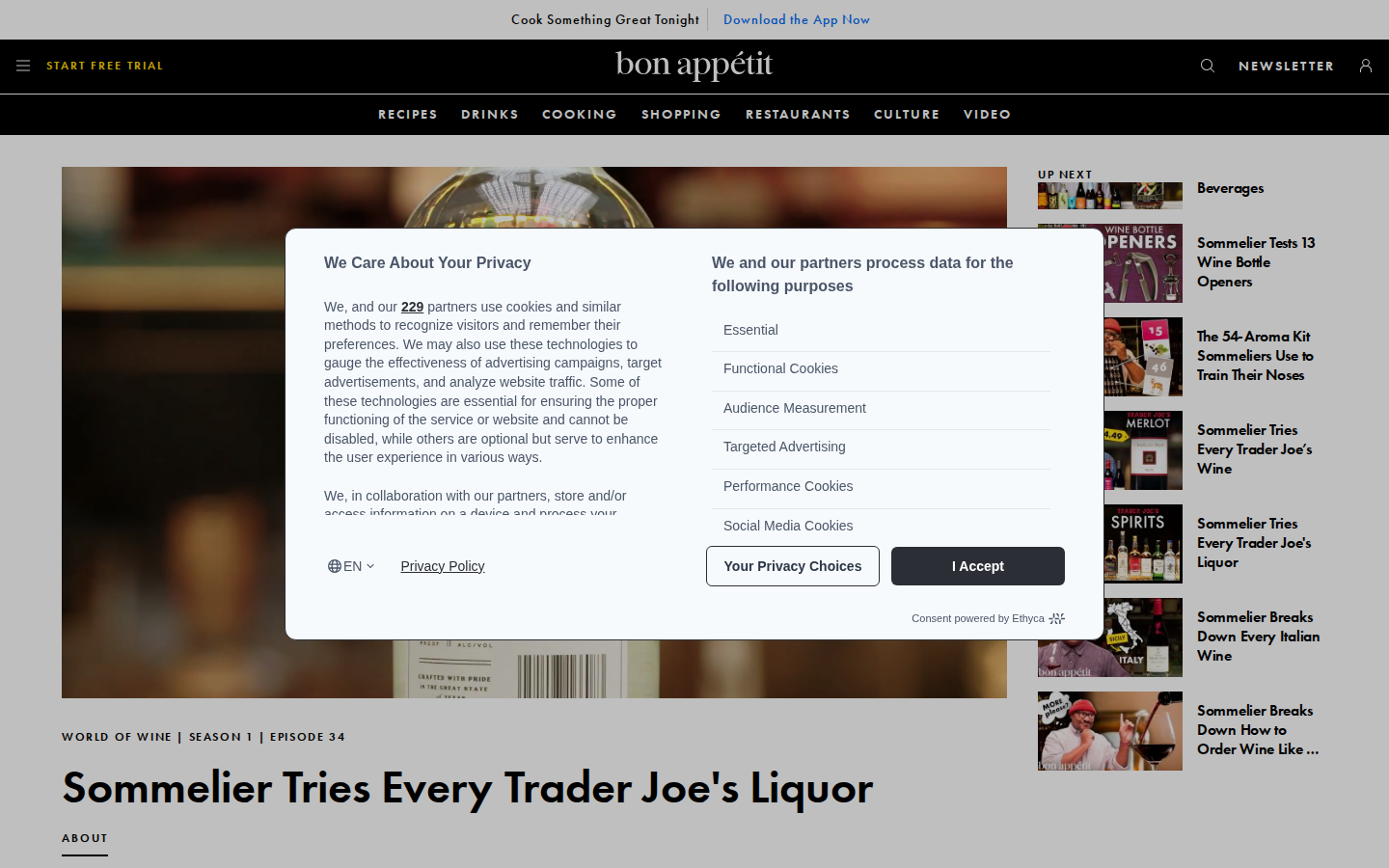 Screenshot of Bon Appétit