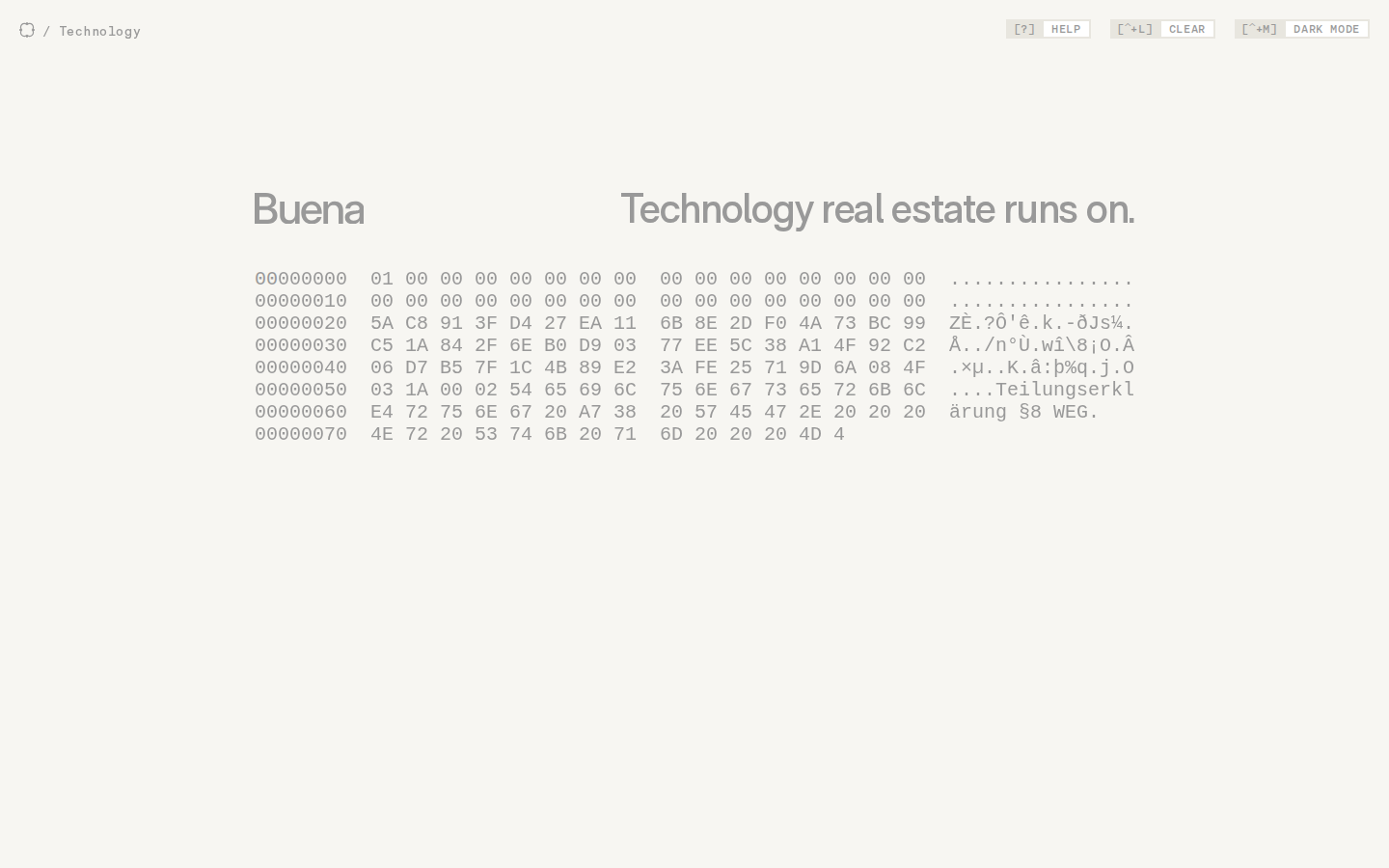 Screenshot of Technology at Buena