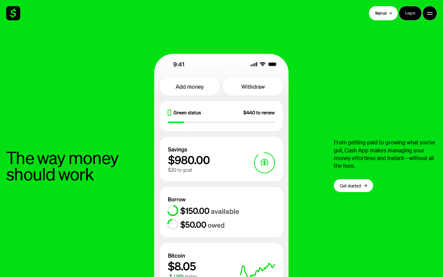 Screenshot of Send, Receive, Invest, & Manage Your Money with Cash AppCash App LogoX LogoInstagram LogoTik Tok LogoLinkedIn LogoTwitch LogoX LogoInstagram LogoTwitch LogoTik Tok LogoX LogoInstagram LogoTwitch LogoTik Tok Logo