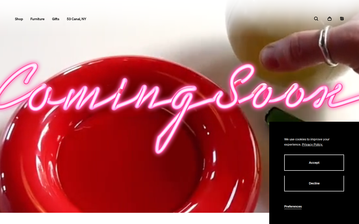 Screenshot of Coming Soon