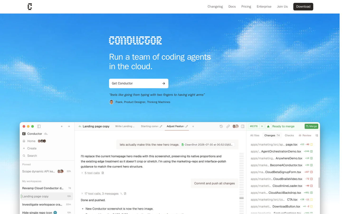Screenshot of Conductor