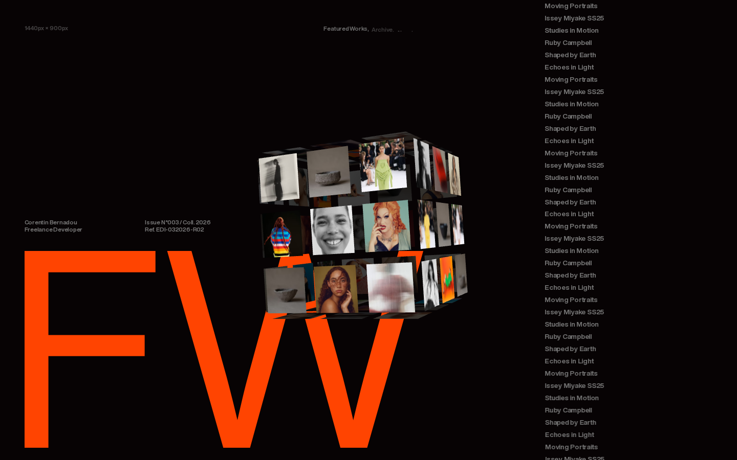 Screenshot of Corentin Bernadou · Freelance Developer
