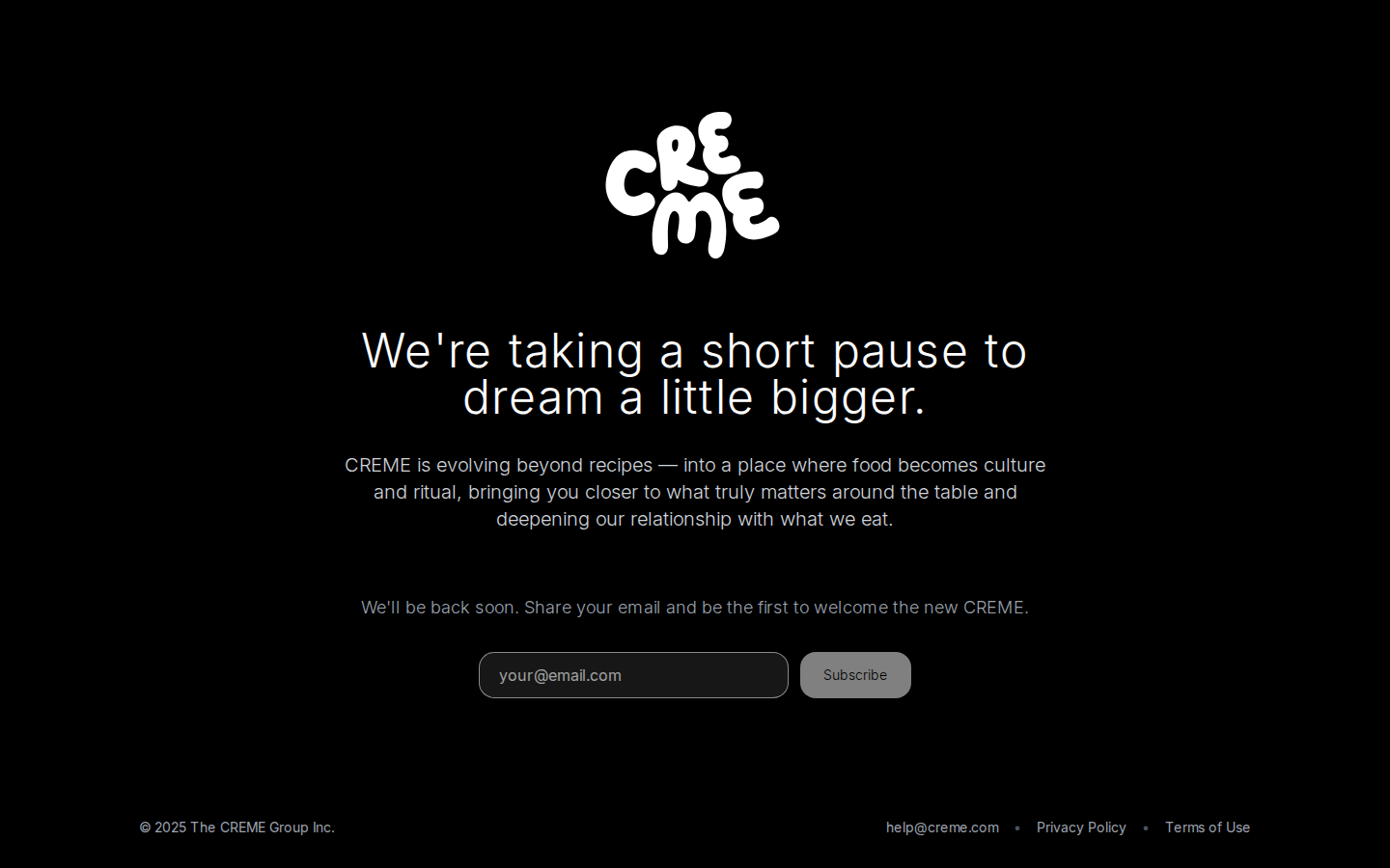 Screenshot of Creme