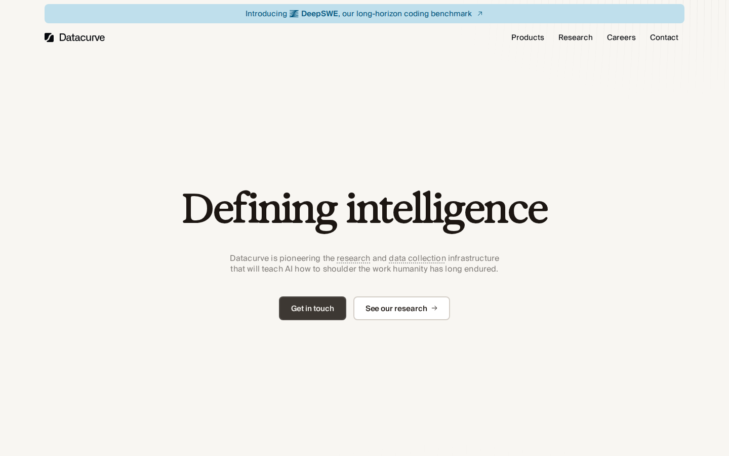 Screenshot of Datacurve