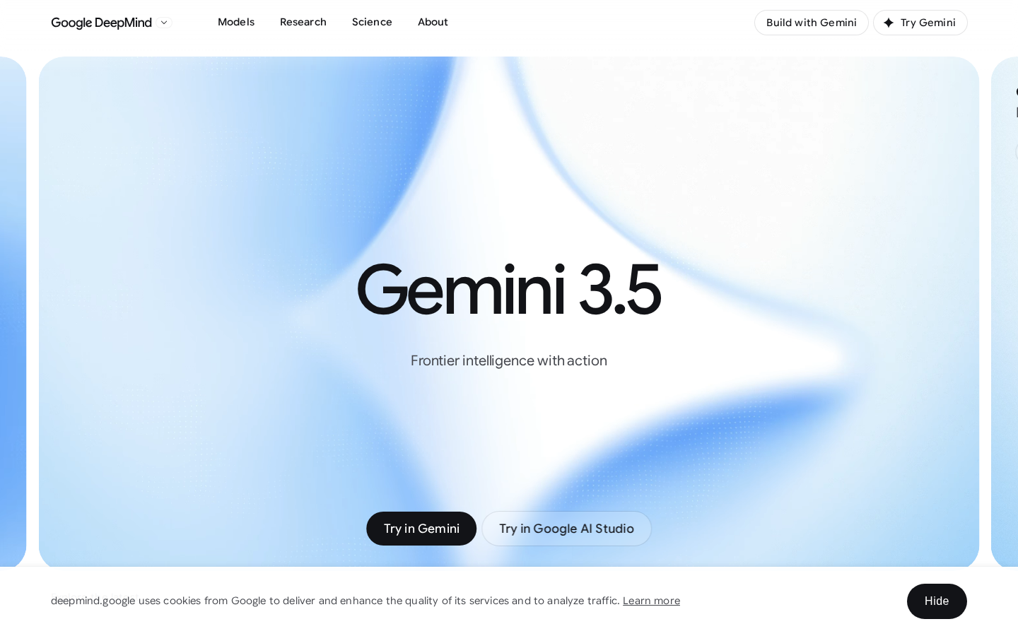 Screenshot of Google DeepMind