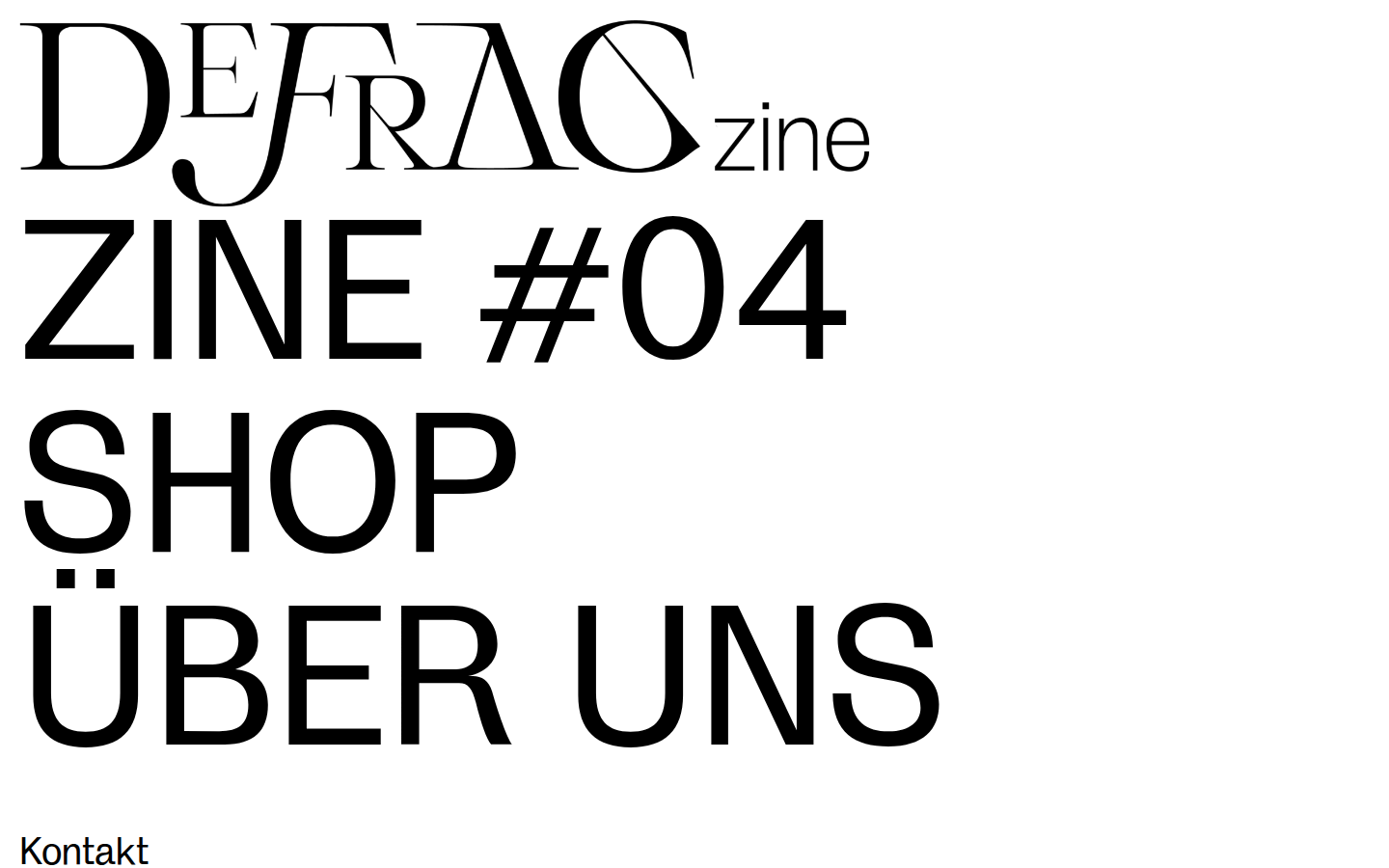 Screenshot of defrag zine #4