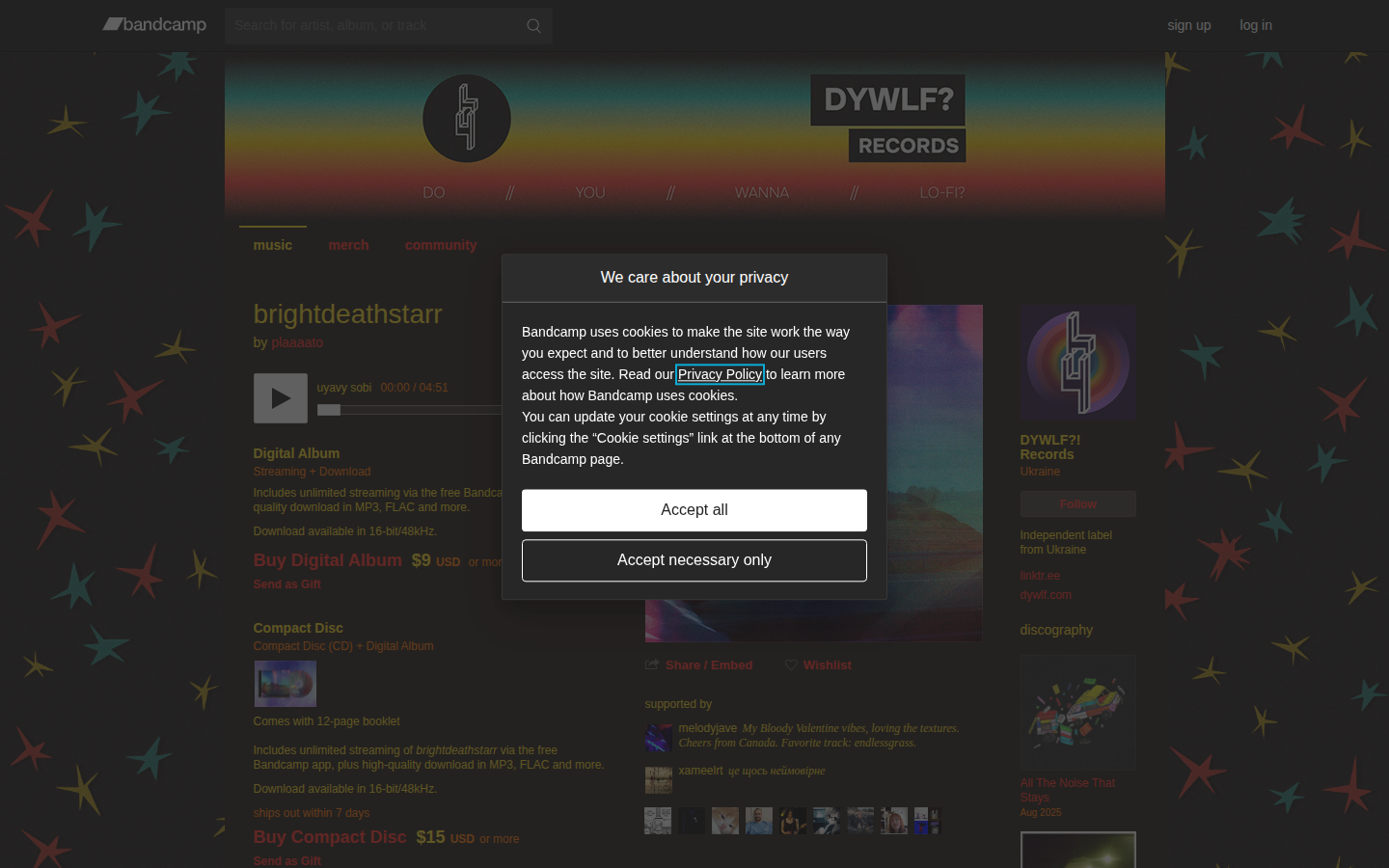Screenshot of DYWLF?! Records