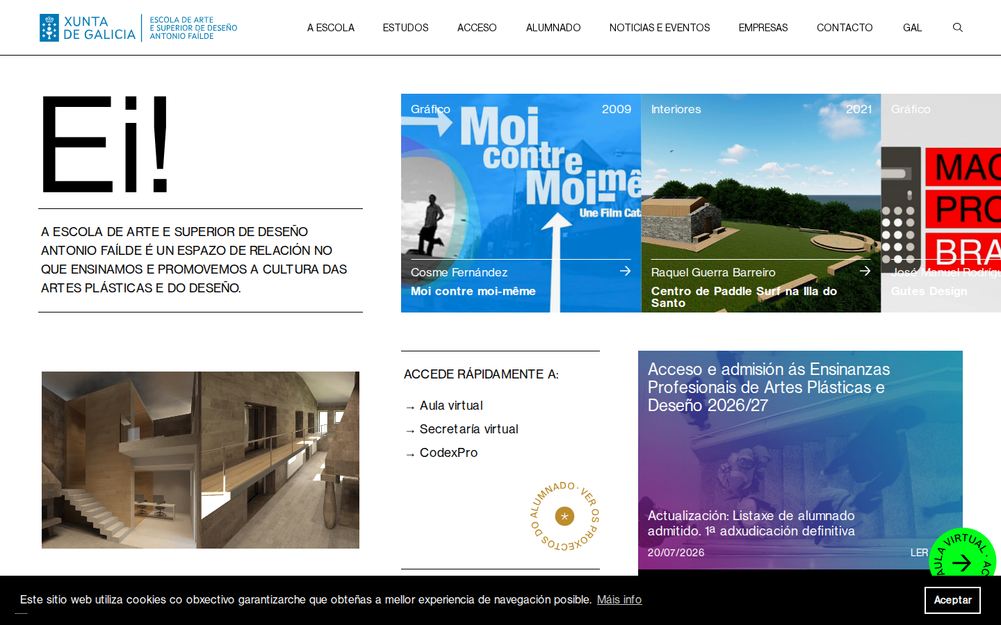 Screenshot of EASD Antonio Faílde