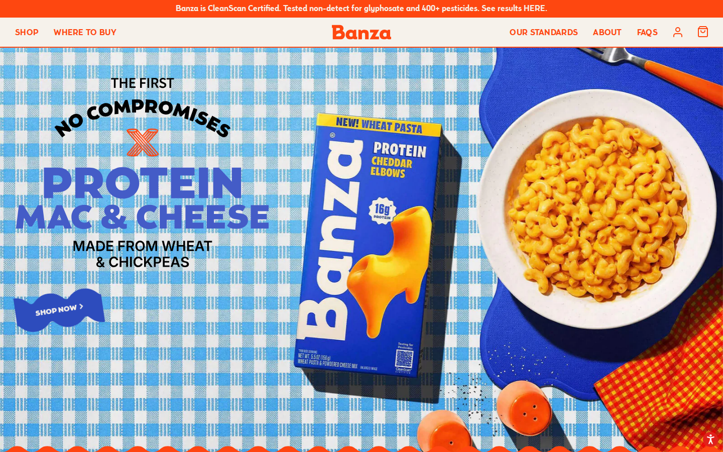 Screenshot of Banza