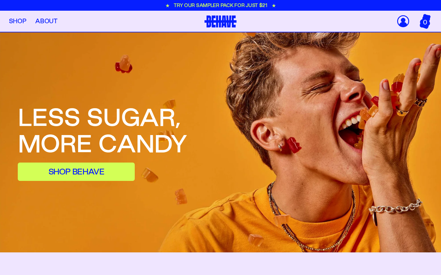 Screenshot of BEHAVE Candy
