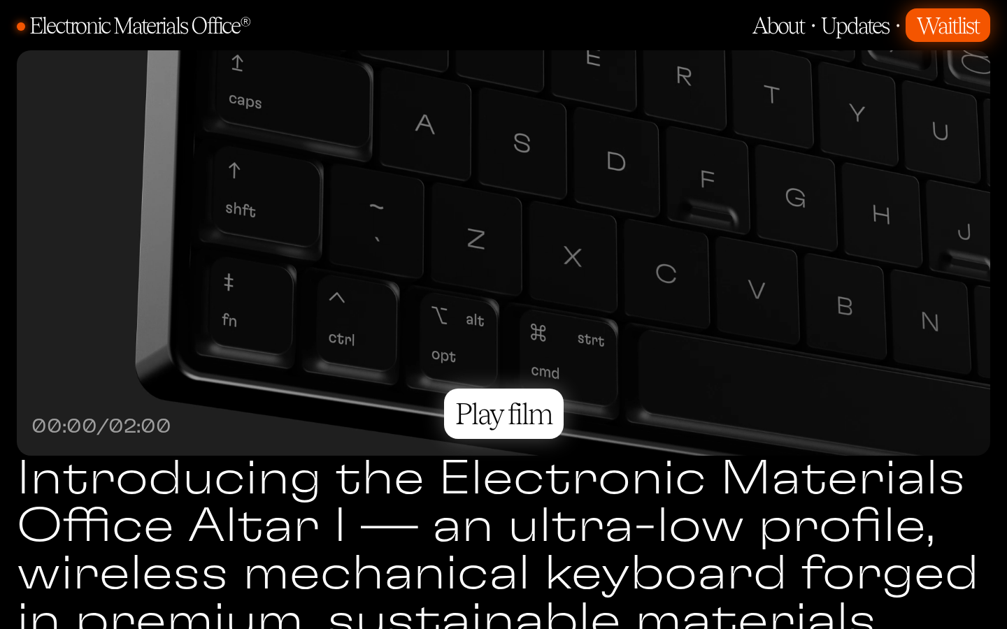 Screenshot of Electronic Materials Office®