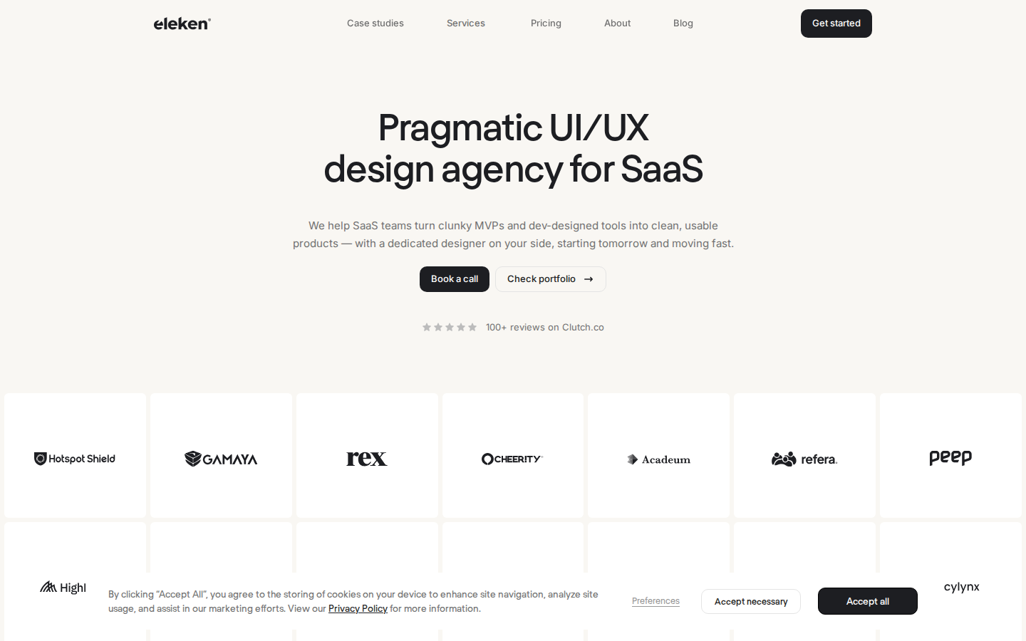 Screenshot of SaaS UI/UX Design Agency