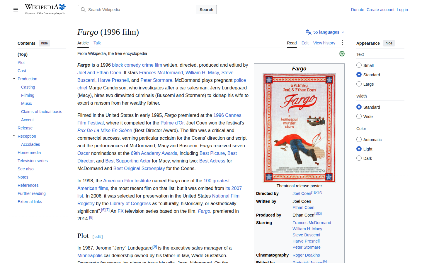 Screenshot of Fargo (1996 film)