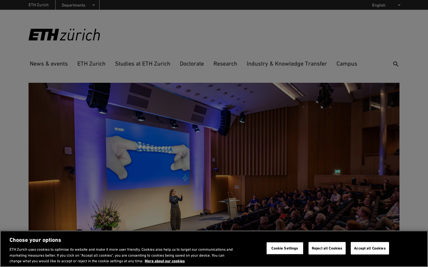 Screenshot of ETH Zurich