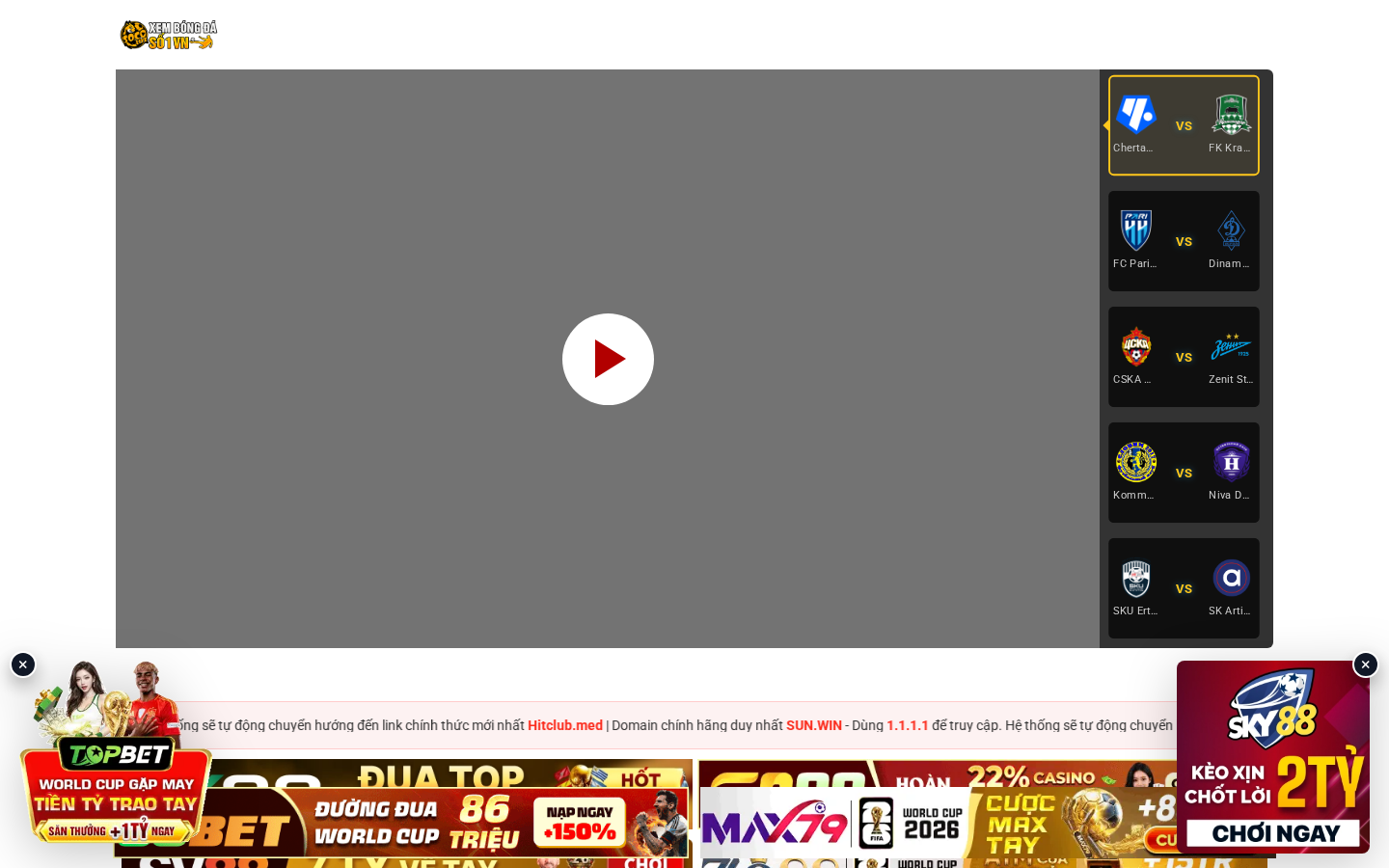 Screenshot of Trang Chủ Socolive