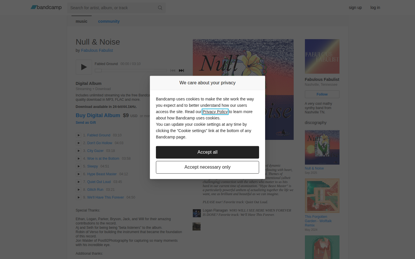 Screenshot of Fabulous Fabulist