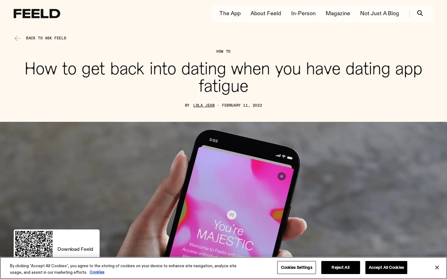 Screenshot of How to get over dating app fatigue