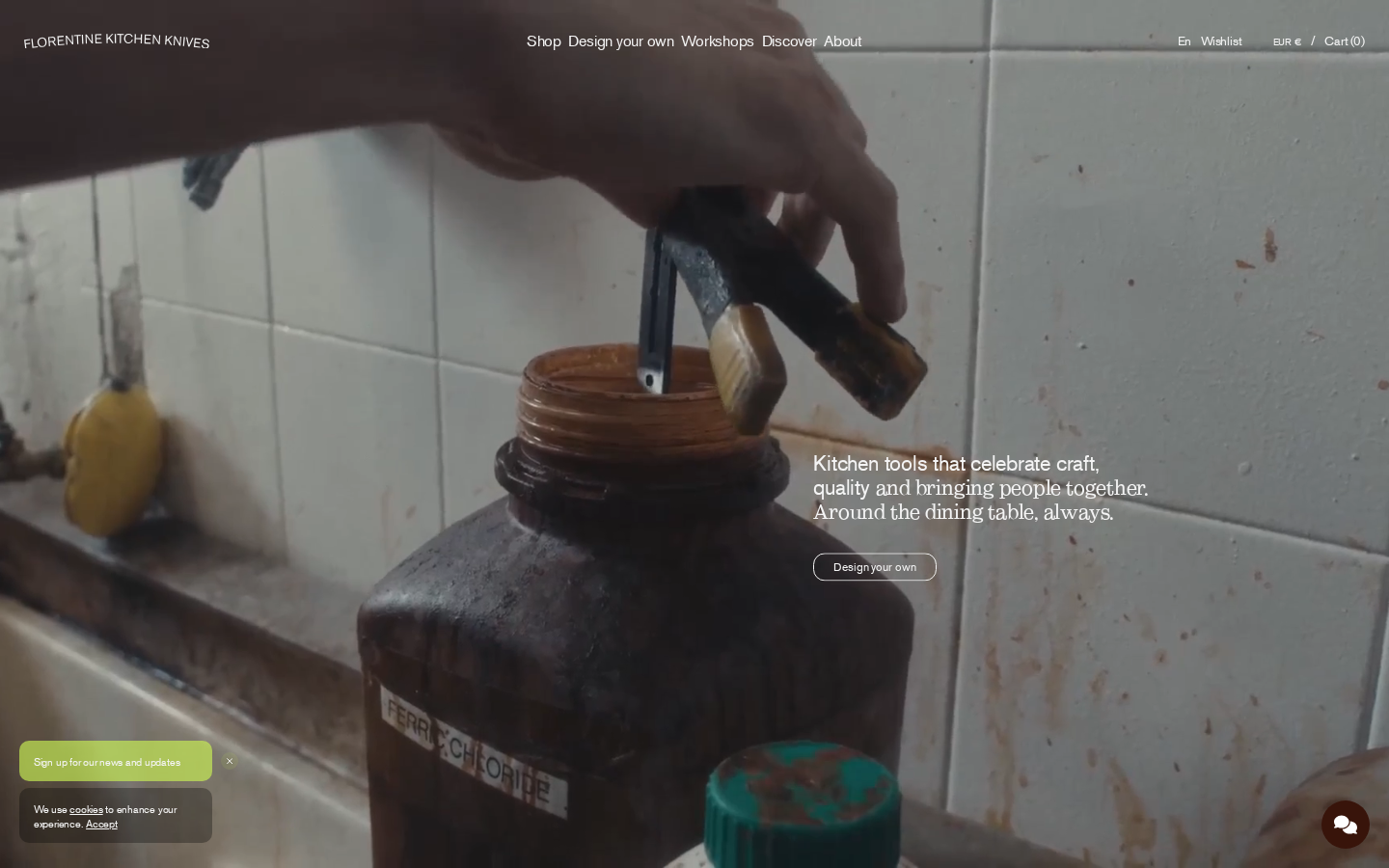 Screenshot of Florentine Kitchen Knives