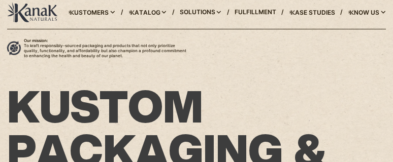 Helvetica Now in use on Kanak Naturals