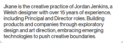 PPNeue Montreal in use on Jordan Jenkins Independent Creative Director & Designer