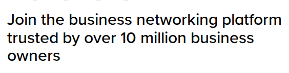 Proxima Nova in use on Business Networking Platform