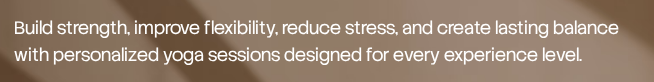 Stack Sans Headline in use on Yoga Coach