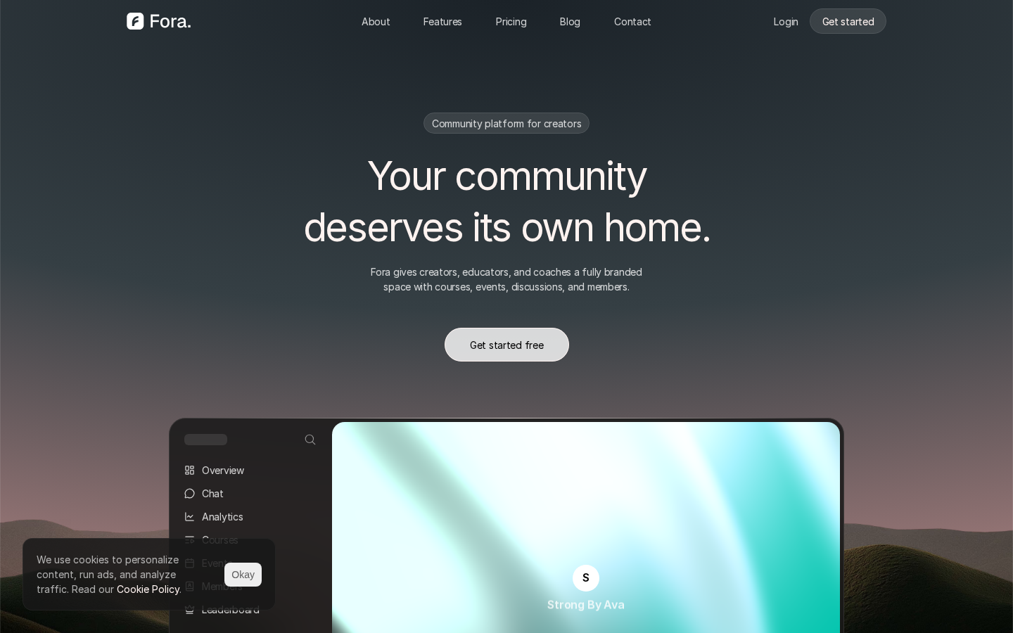 Screenshot of Fora