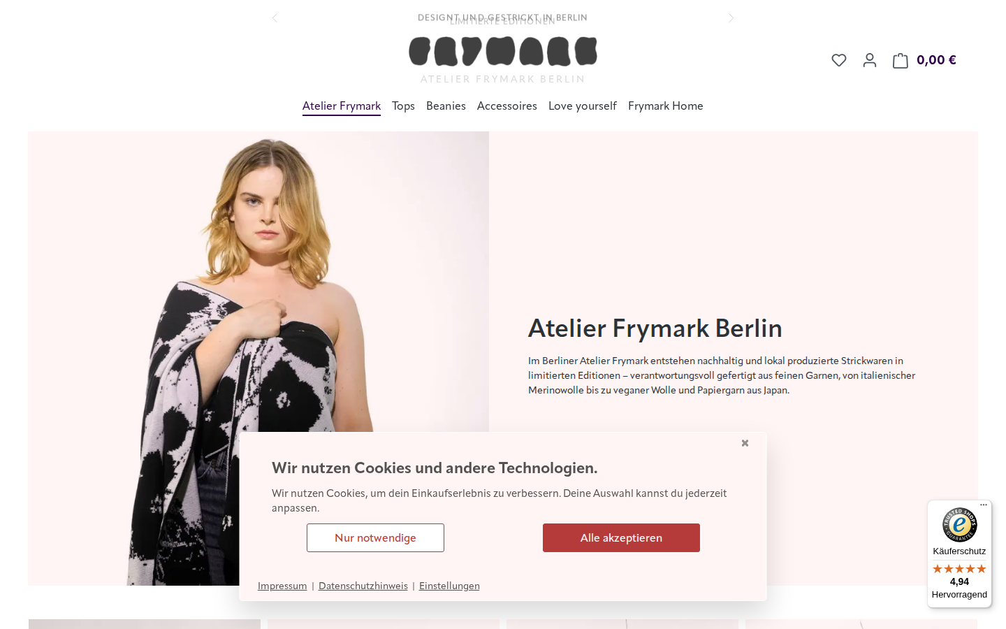 Screenshot of Atelier Frymark Berlin