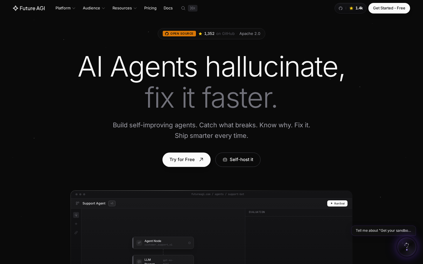 Screenshot of Future AGI