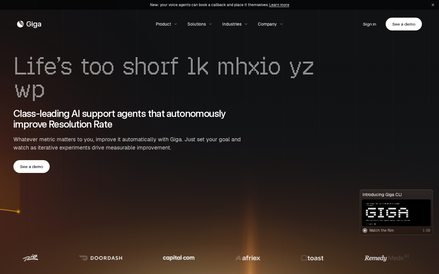 Screenshot of Giga