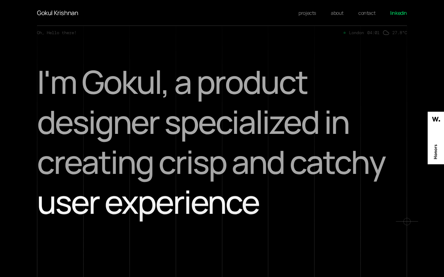 Screenshot of Gokul Krishnan