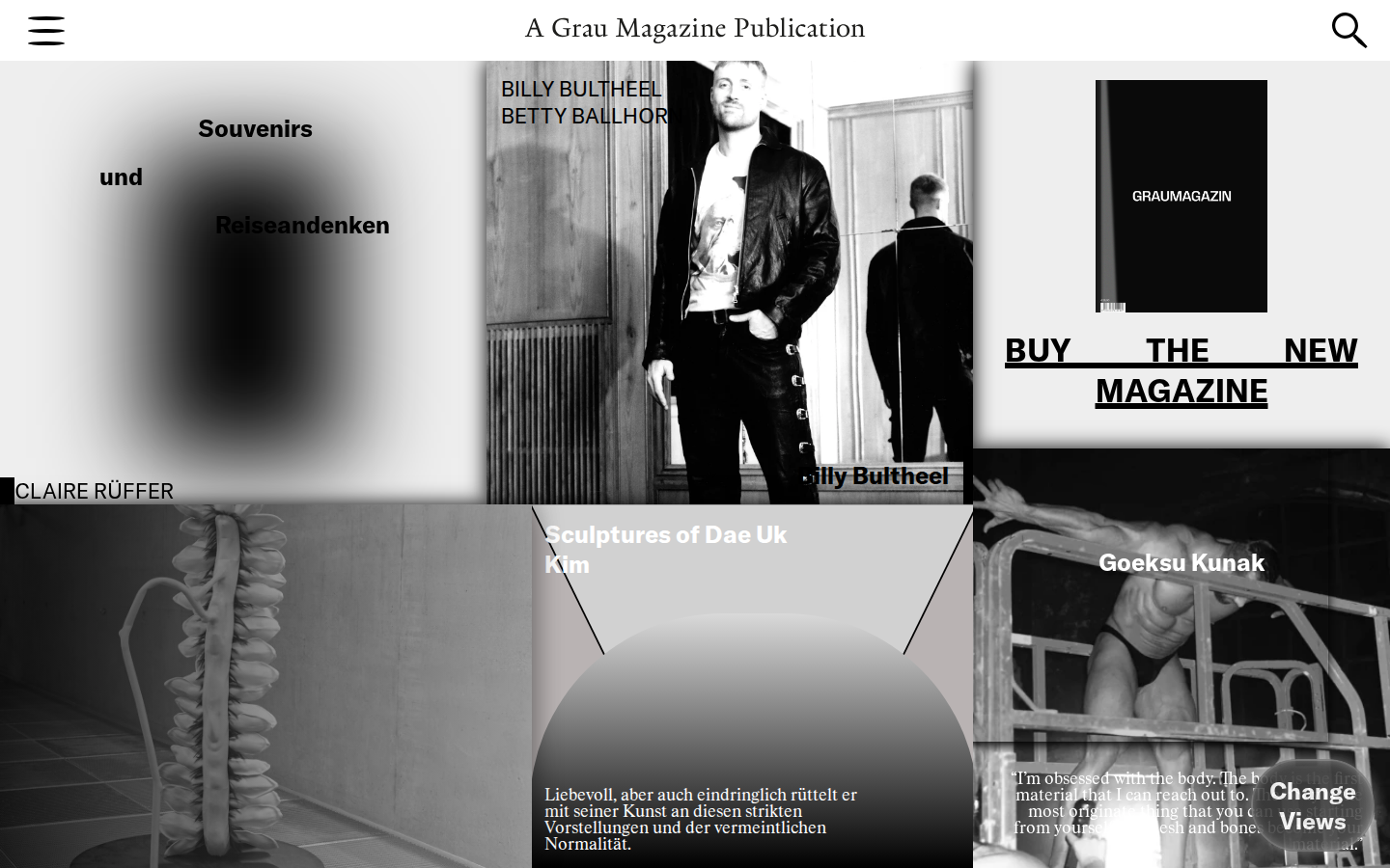 Screenshot of GRAU Magazin