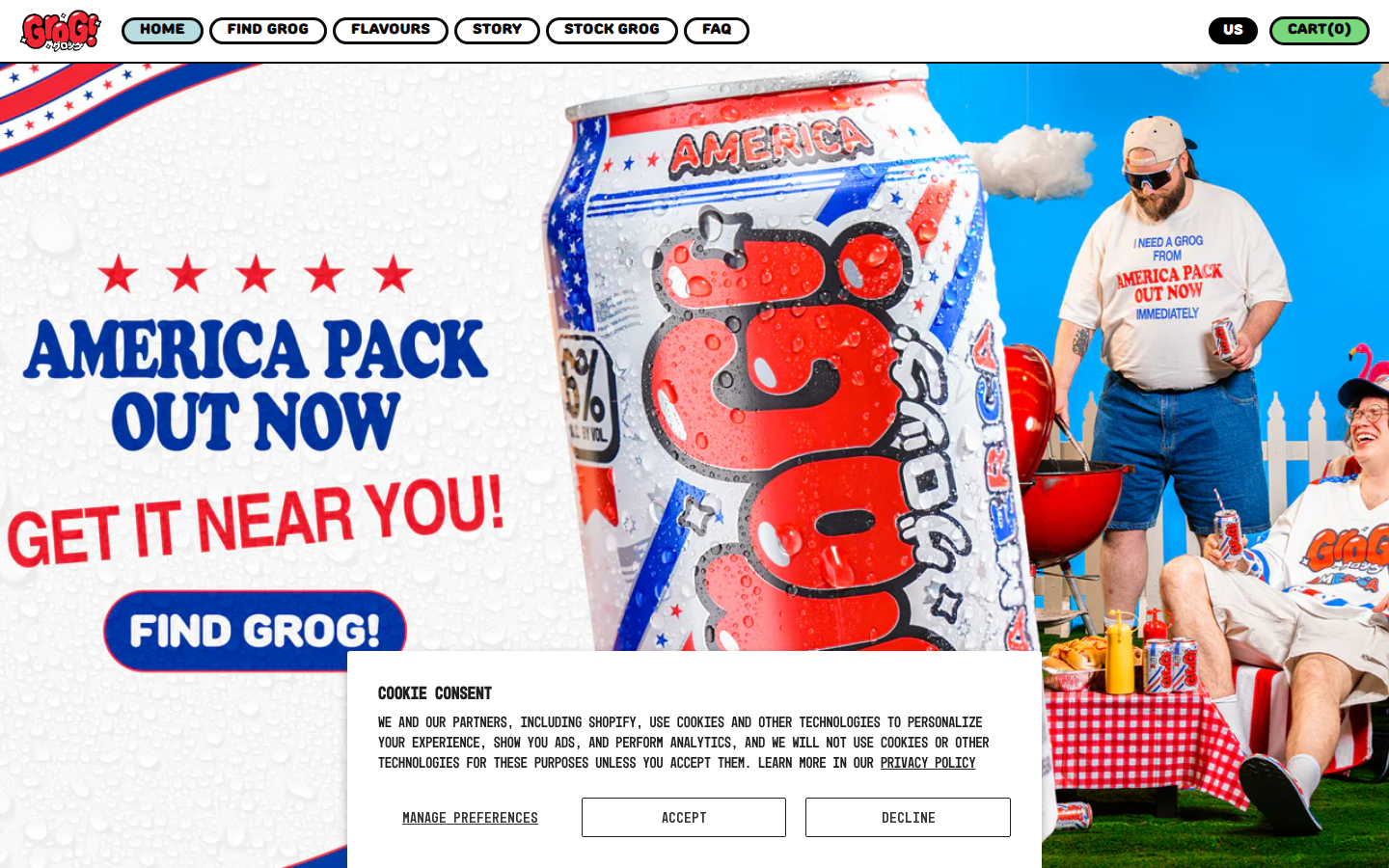 Screenshot of Grog USA