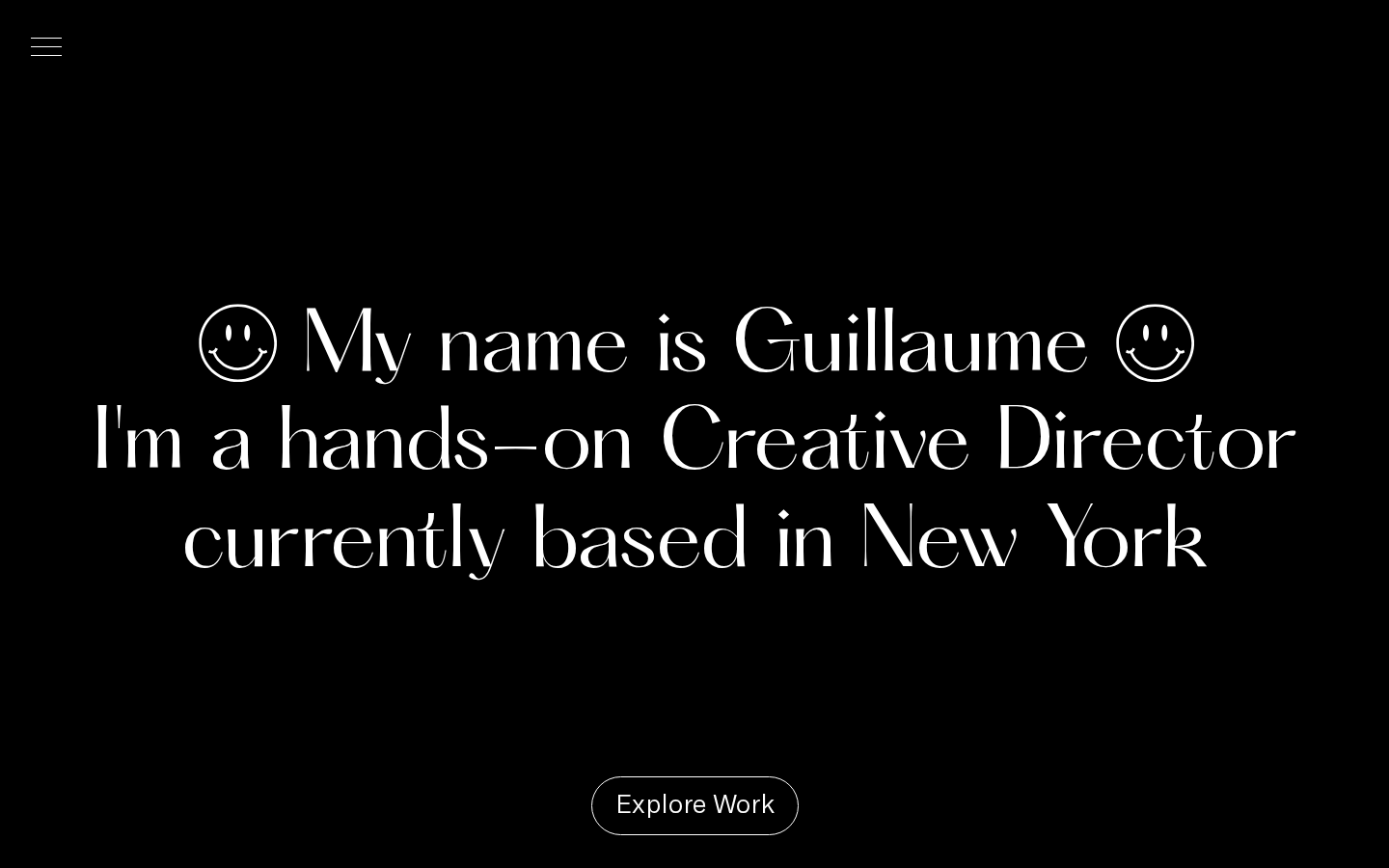 Screenshot of Guillaume Portfolio