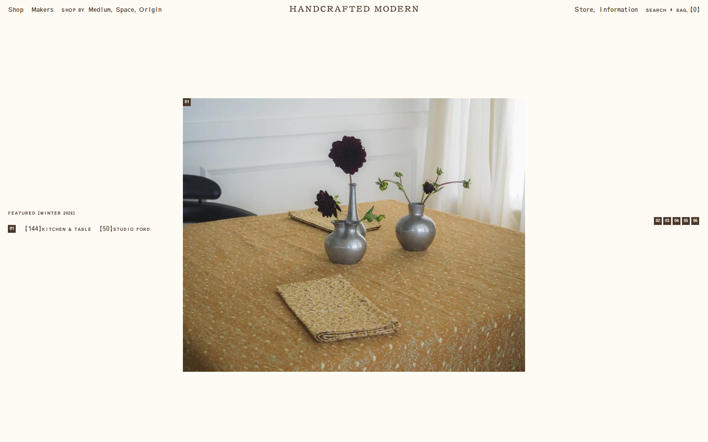 Screenshot of Handcrafted Modern | Contemporary Craft, Design Objects & Artisan Homewares