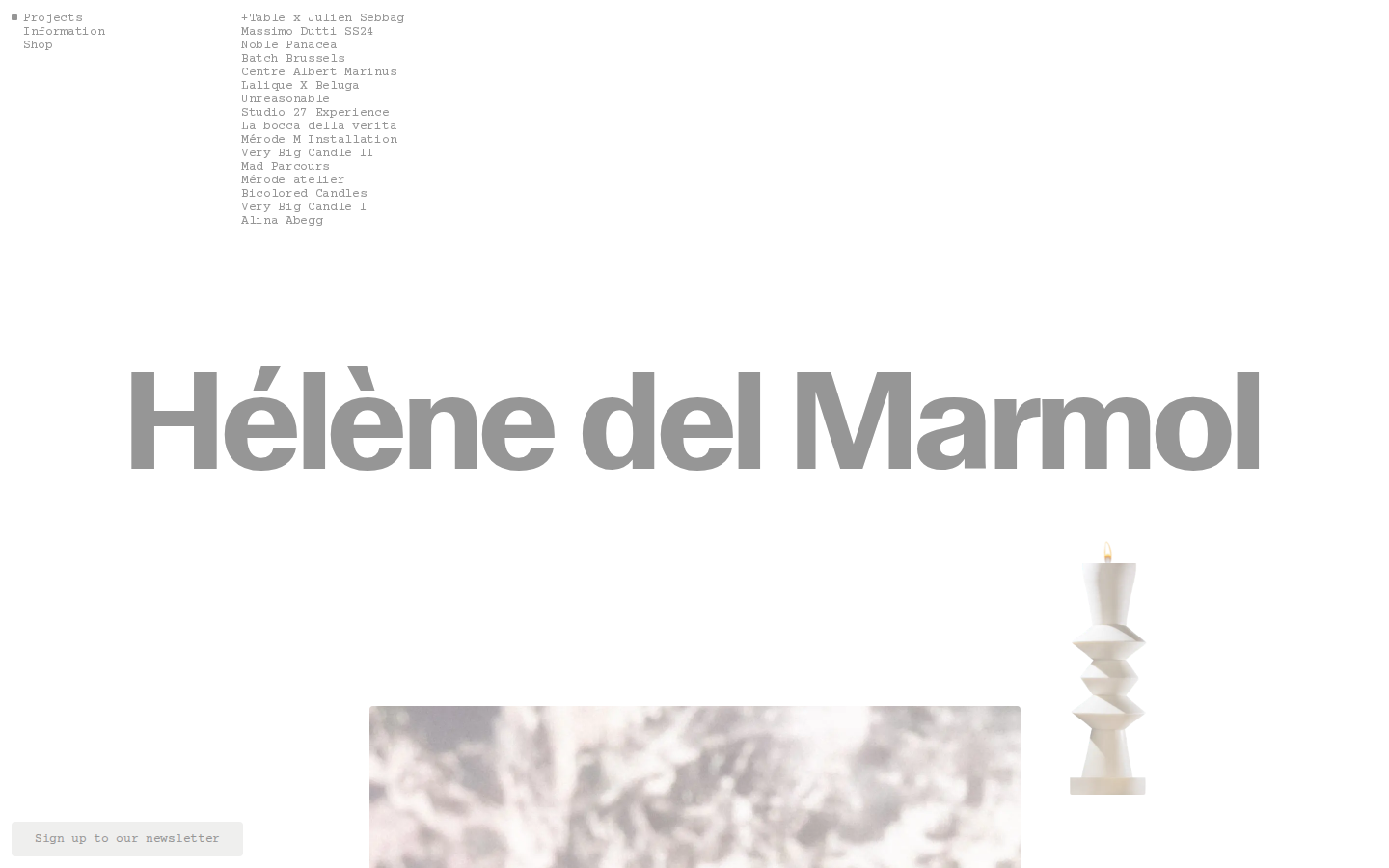 Screenshot of Hélène del Marmol
