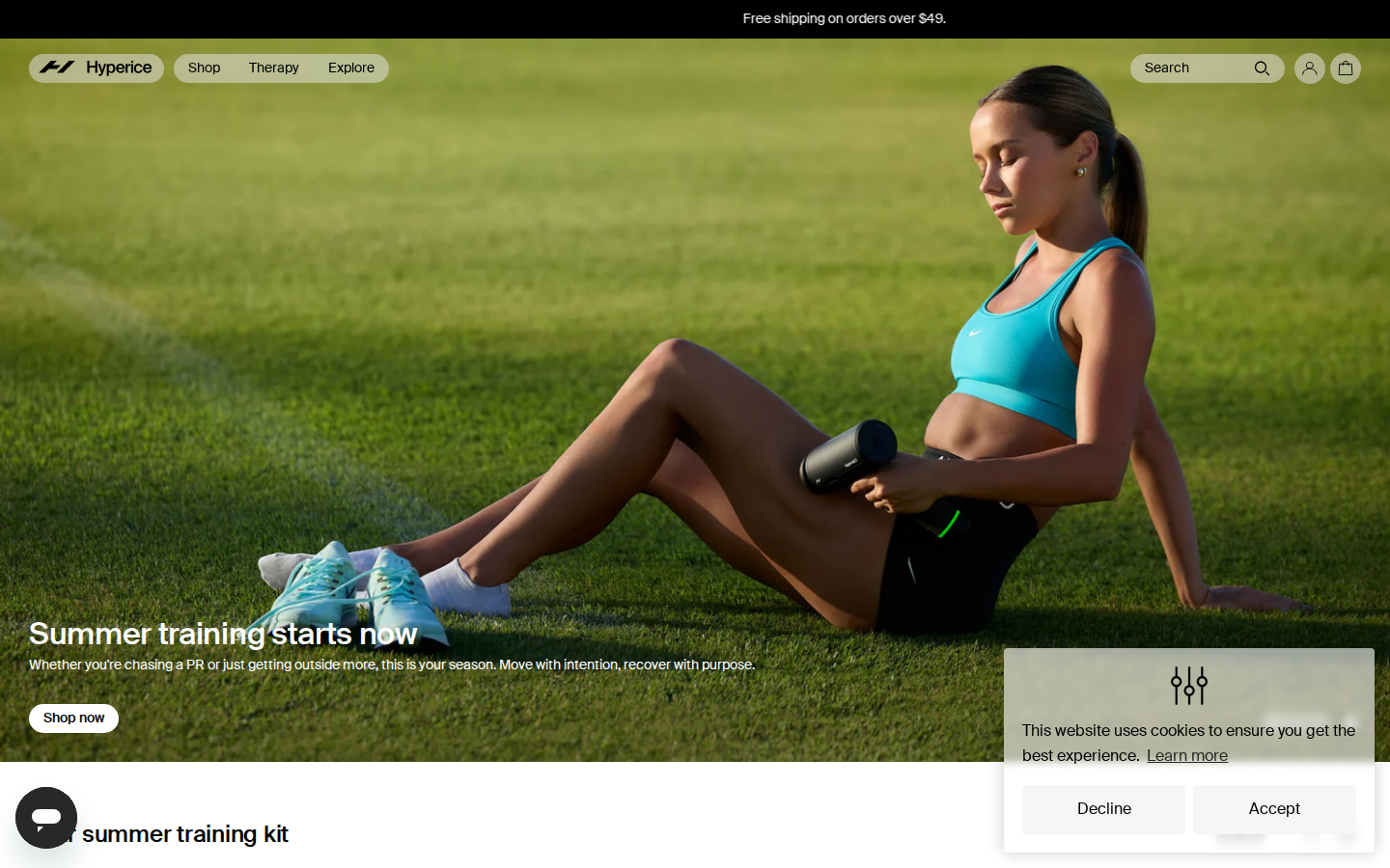 Screenshot of Hyperice