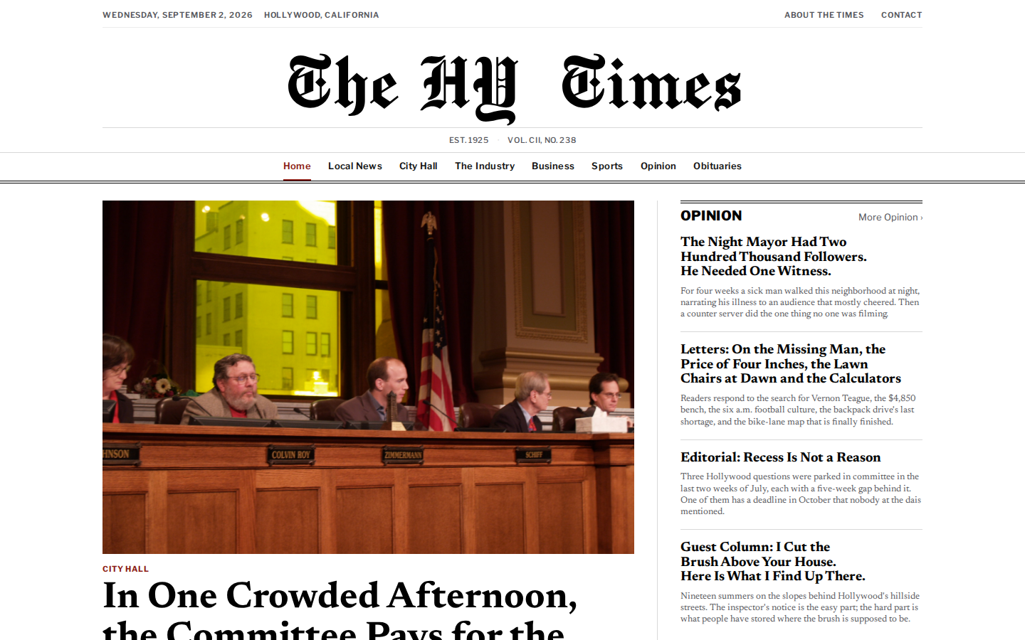 Screenshot of The HY Times