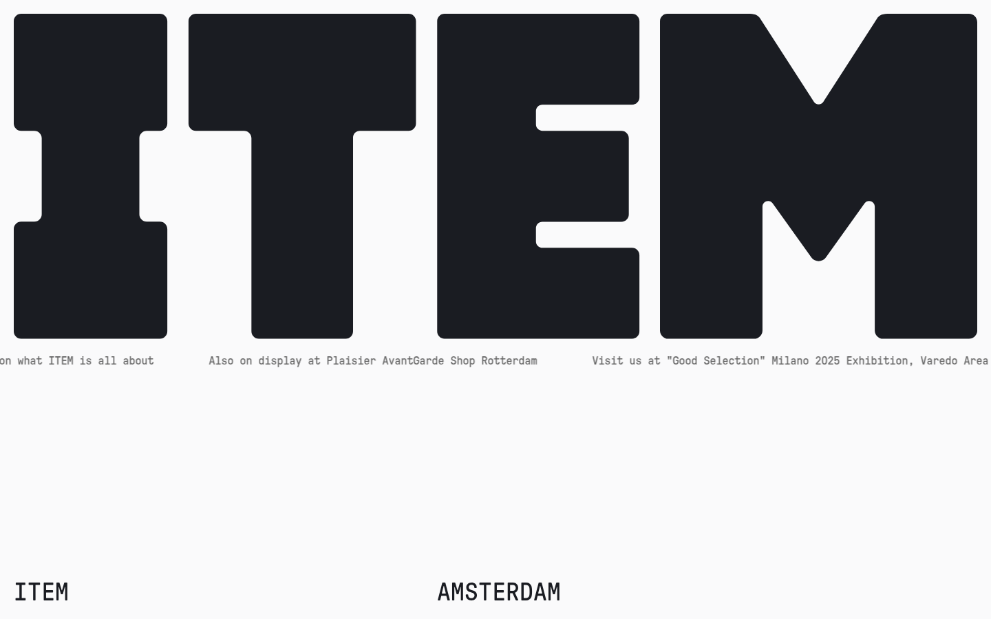 Screenshot of ITEM Amsterdam